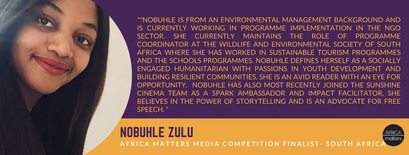 Media Competition finalist: Nobuhle Zulu, South Africa