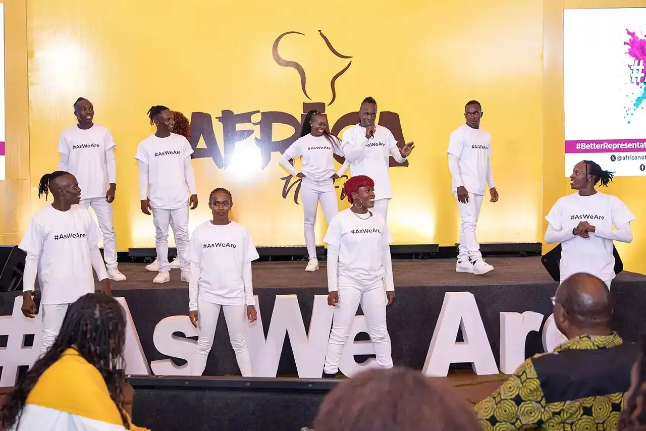 Performers on stage at the As We Are event