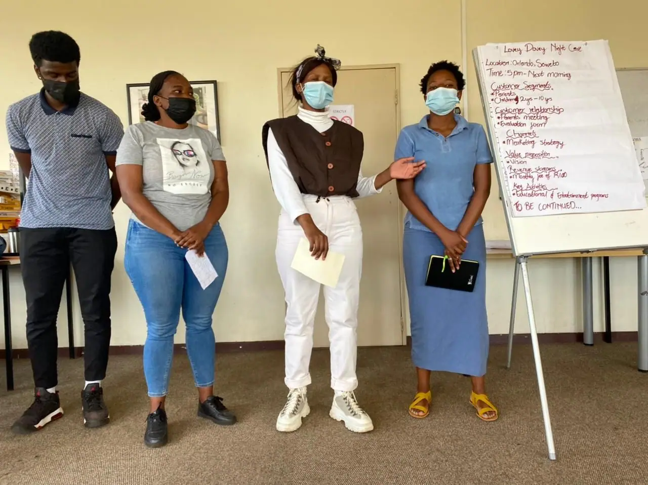 Workshop participants standing together